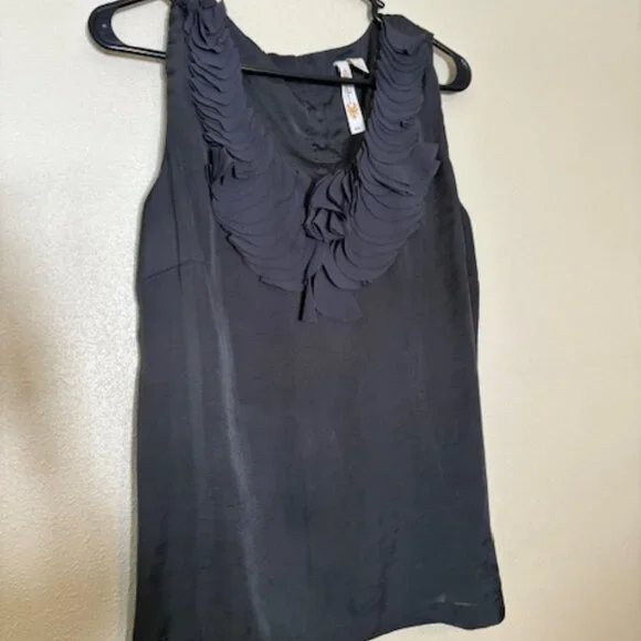 Adiva Women's Sleeveless Charcoal Gray Blouse - PL - Picture 1 of 5